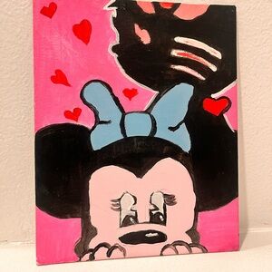 Minnie Mouse & Hello Kitty Canvas Art